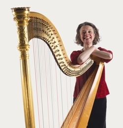 Ruth Faber harpist - photo courtesy of Allianz